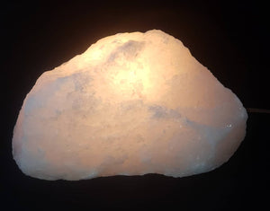 Raw White Himalayan Salt Lamp 10-12lbs