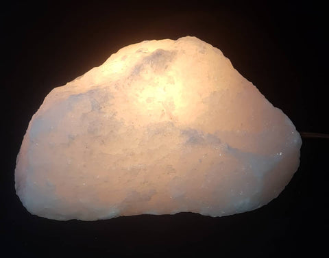 Raw White Himalayan Salt Lamp 10-12lbs